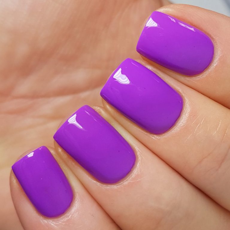 Neon Purple Nail Varnish LivOliv Cosmetics Vegan N