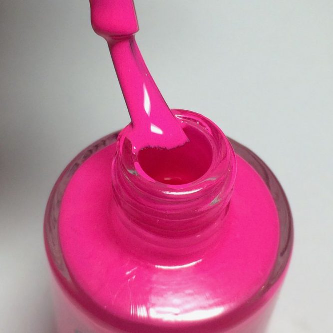 Psychedelic bottle - bright neon pink nail polish