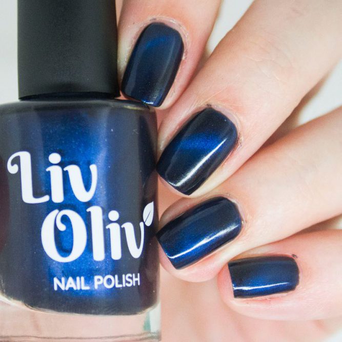 livoliv cruelty free magnetic nail polish blue