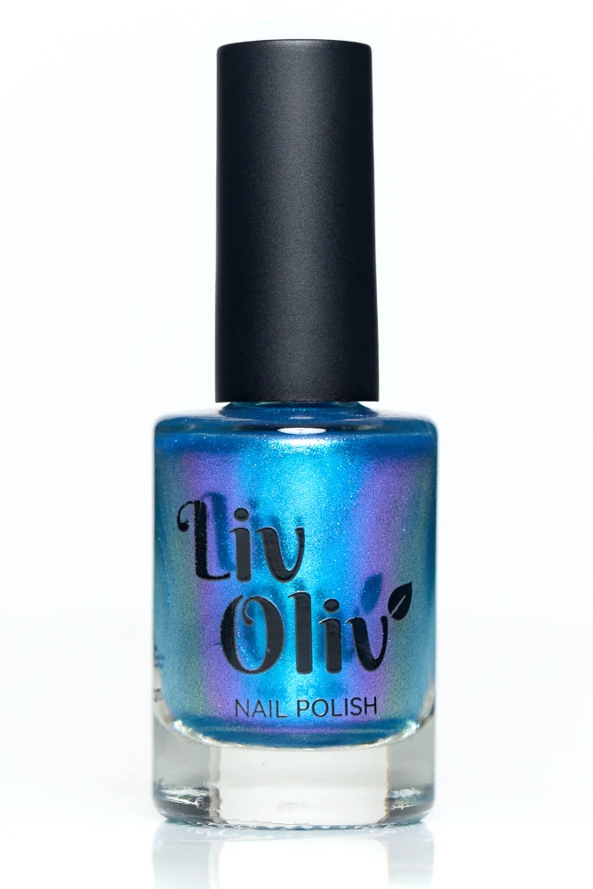 A bottle of Electric Blue polish