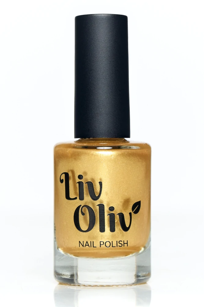 A bottle of Beautiful Golden Glow polish